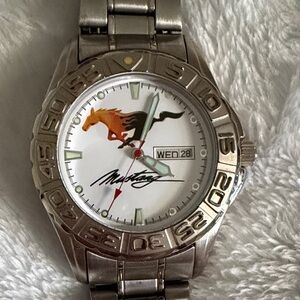 Rare Ford Silver Mustang Men's Watch